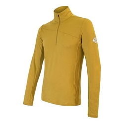 SENSOR MERINO EXTREME pánská mikina dl.rukáv zip mustard